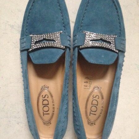 Tod's loafers vintage in lavendel blauw suede