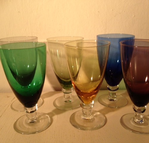Carnaval Maastricht set van 6 sherry K8 glazen