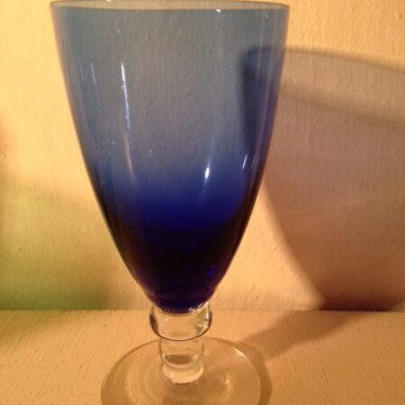 Carnaval glas sherry K8 koningsblauw Kristalunie Maastricht 1956
