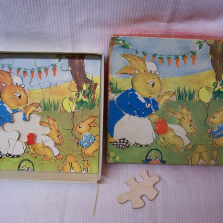 Paashaasjes houten puzzel