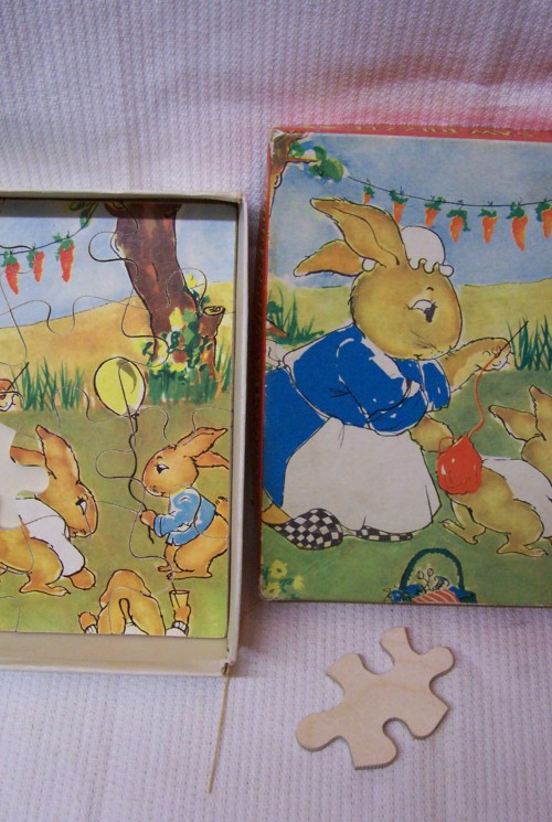 Paashaasjes houten puzzel