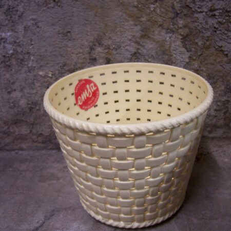 Retro plastic gevlochten bloempot van Emsa