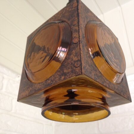 Nanny Still-Mc.Kinney lamp van koper en glas voor Raak Amsterdam 1960
