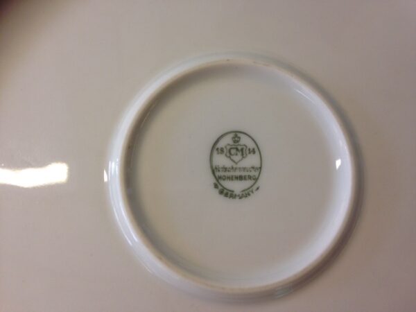 Brocante porseleinen servies met porselein lepels vol roze roosjes - Afbeelding 5