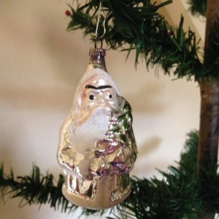 Flinke Kerstman in zilver van glas