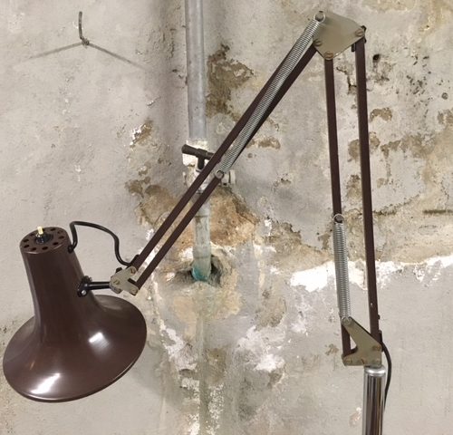 Vintage operatie statief op wielen met lamp uit de jaren 1950-1960