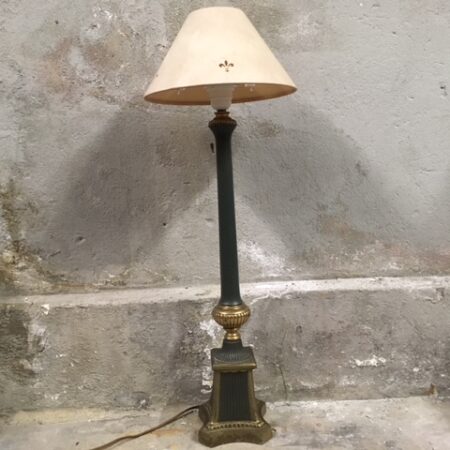 Grote brocante metalen vintage schemerlamp in barok stijl uit de jaren 1950-1960
