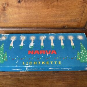 Vintage Narva snoer met vaste kaarsjes lampjes in doos 1960 - Afbeelding 4
