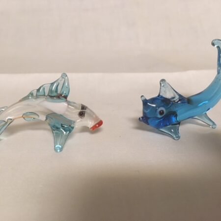 2 Murano visjes in blauw