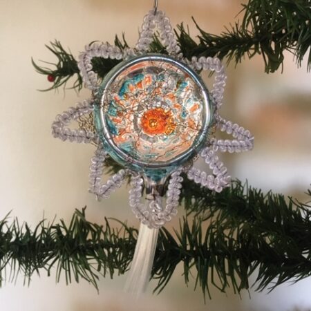 Oude antieke kerstster of ster van Betlehem met korte staart uit de 1e helft 1900