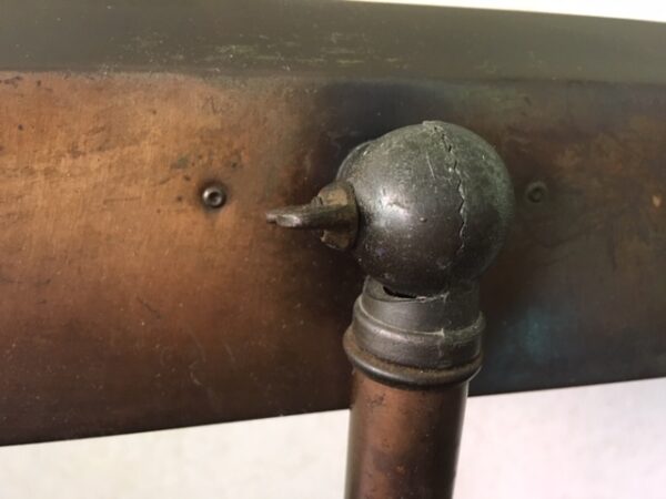 Industriele koperen bureaulamp uit inboedel van de SS Rotterdam - Afbeelding 4