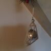 Oude antieke Gablonzer bal in triangel van glas in zilver 1920-1950 - Afbeelding 3