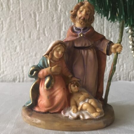 Oude antieke retro mini kerstgroep van early plastic jaren 1950-1960