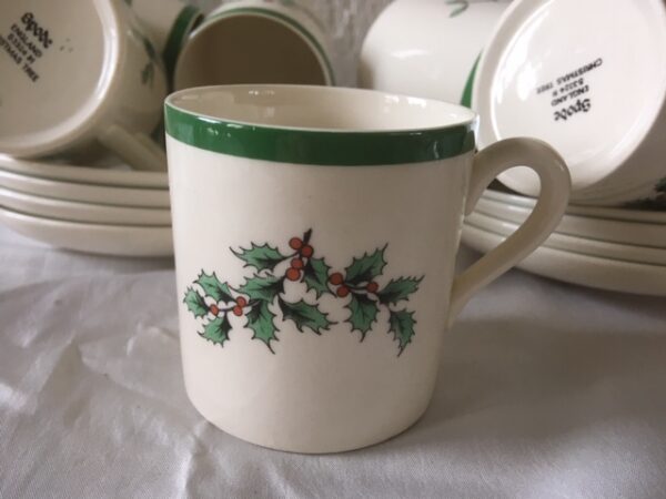 Spode England Christmas Tree espresso Kerst kop en schotel - Afbeelding 5