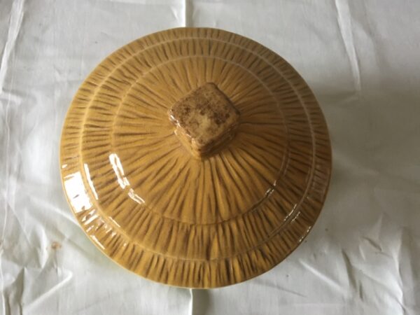 Oude antieke majolica cottage ware dekselpot van Sylvac England jaren 1940 - Afbeelding 4