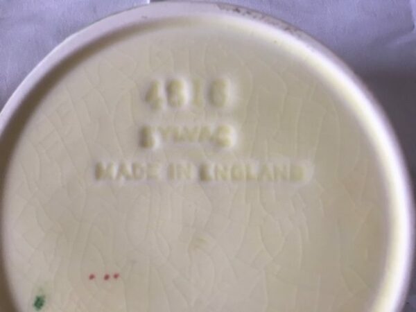 Oude antieke majolica cottage ware dekselpot van Sylvac England jaren 1940 - Afbeelding 6