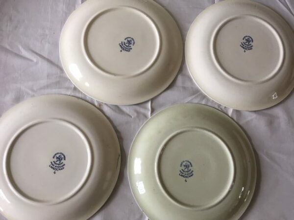 4 ontbijtborden decor Landschap 4 van Societe Ceramique Maastricht monochroom blauw - Afbeelding 4