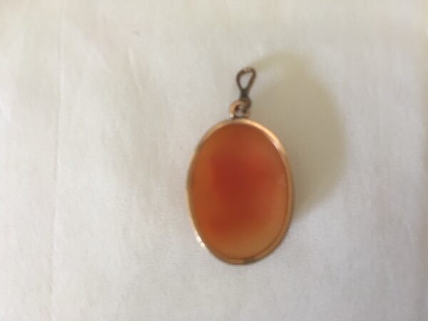Vintage hanger met schelp camee in 14 kt. geelgouden omranding - Afbeelding 6