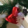 Retro rode Kerstklok van plastic voor in de kerstboom anno jaren 1960 - Afbeelding 3