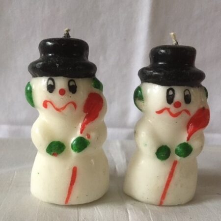 Sneeuwpop een ondeugd van een kaars van Gurley bijna 8 cm. uit de jaren 1960