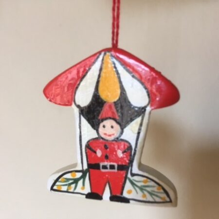 Vrolijke, handbeschilderde houten hanger midden vorige eeuw Erzgebirge