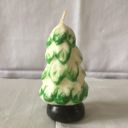 Gurley kaars in de vorm van een Kerstboom of dennenboom jaren 1950-1960