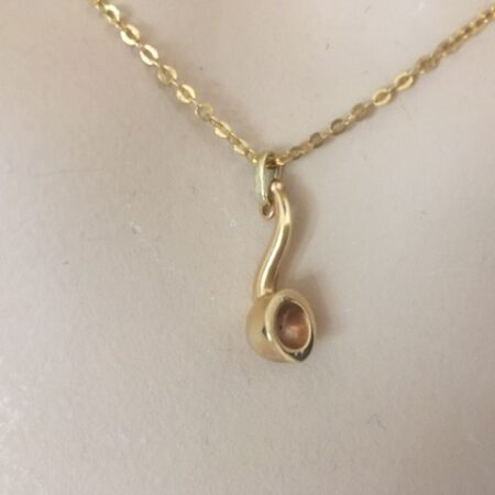Flinke 14 karaat geel gouden bedel een pijp jaren 1960