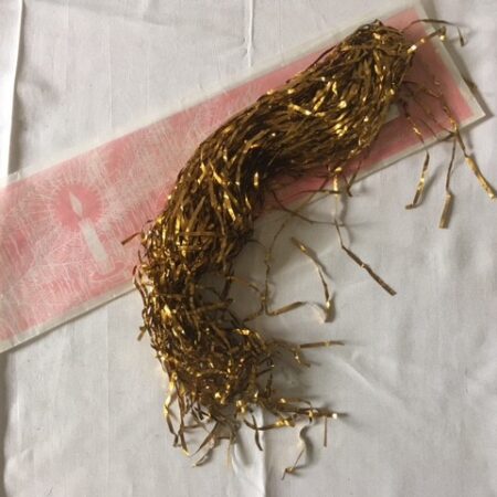 Oude antieke Orion verpakking met metaal lametta gold