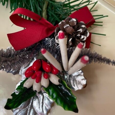 Kerst ornament met mini kaarsjes 2e kwart 1900