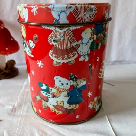 Lief beren kerstblik voor de Kerst snoepjes jaren 1980