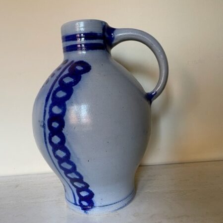 XL vintage 5 liter wijnkruik met bolle buik van Keuls aardewerk
