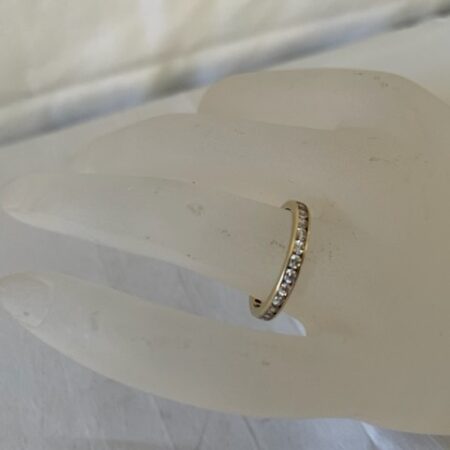 Vintage alliance of eternity ring van 14 kt. geelgoud met cubic zirkonia maat 53