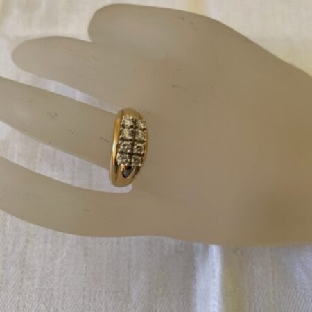 14 kt. geelgouden ring met 8 x briljant geslepen diamant 0,60 ct. VSI/FG