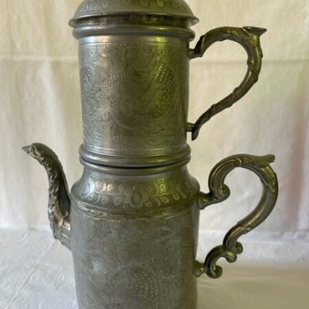Antieke Swatow pewter of tinnen koffiepot China rond 1900