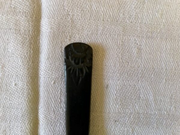 Antieke 14 delige Chinese of Japanse zwart lak set met lotus bloem versiering 1920 - Afbeelding 9