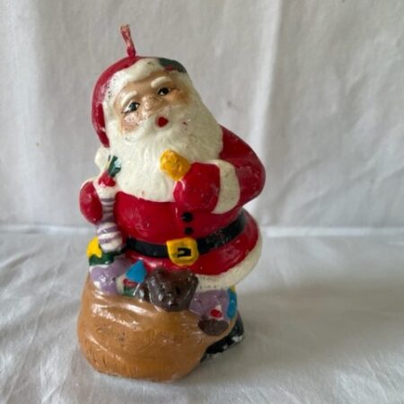 Gurley Kerstkaars-retro-man met een zak vol geschenken jaren 1960