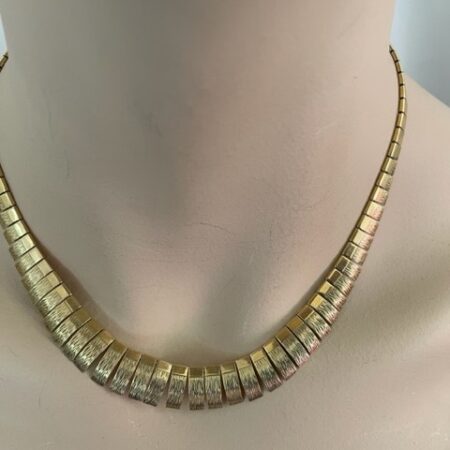 14 kt. geelgouden Cleopatra sunburst collier of choker jaren 1950-1960