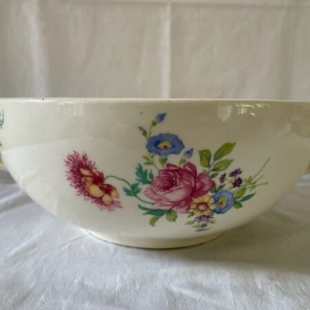 Aardewerk slabak, koekschaal of groentenschaal met mille fleurs decoratie