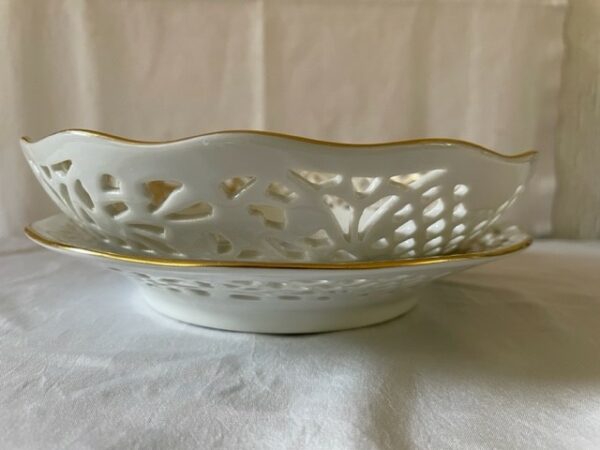 2 opengewerkte of pierced schalen van Schumannn Arzberg Tradition decor Forget me not of vergeet-me-niet - Afbeelding 6