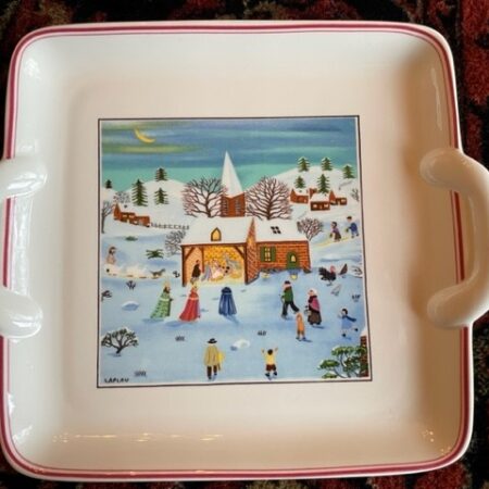 Presenteer schaal van Villeroy & Boch "Naif Christmas" jaren 1980-1990
