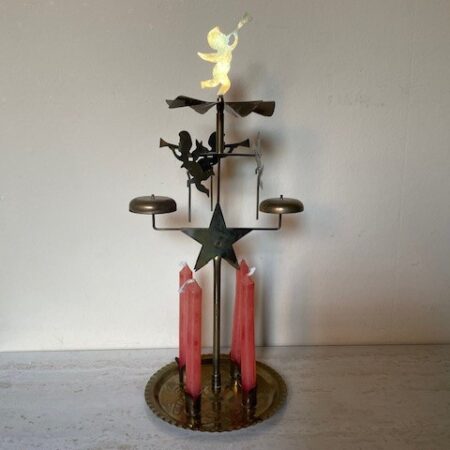 Oude, antieke Zweedse angel chimes of Kerst molen met tingel en kaarsjes