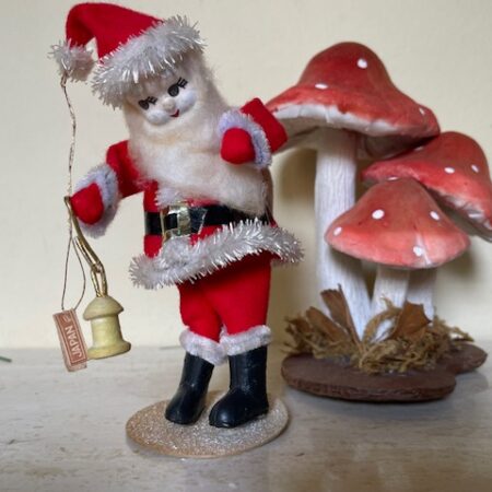 Antieke oude Kerstman met lantaarn uit Japan 1920