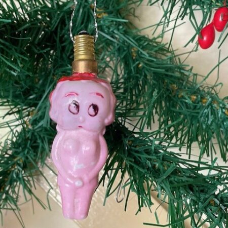 Pin-up figuurglas lampje in roze uit de roaring twenty's