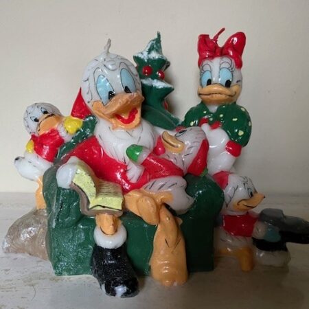 Giga grote retro Gurley USA Kerst kaars van Donald Duck en familie uit de sixty's