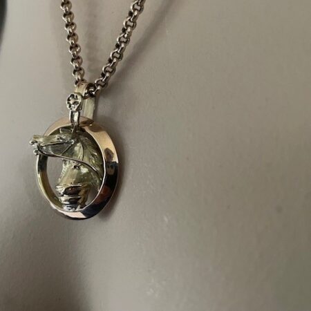 Antieke 14 kt. gouden hanger met paardenhoofd rond 1900