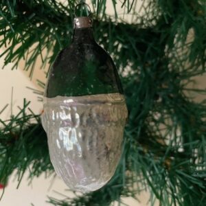 Antieke oude guitige koning Winter van dun geblazen glas in groen, geel en rood 1e kwart 1900 - Afbeelding 2