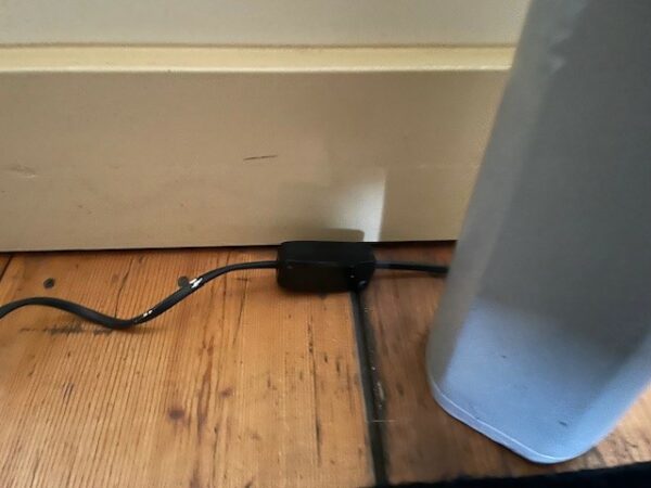 Kruiklamp in grijsblauw met lavendel blauwe kap - Afbeelding 6