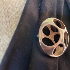 Zilveren design broche van Riet Neerincx voor Begeer Voorschoten 1964 - Afbeelding 4