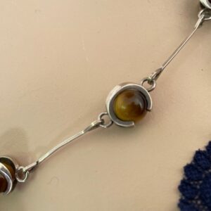 Zilveren collier met draaiende tijgerogen Matti J. Hyvarinen Finland 1974 - Afbeelding 5