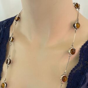 Zilveren collier met draaiende tijgerogen Matti J. Hyvarinen Finland 1974 - Afbeelding 8